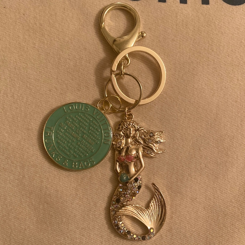 Louis Vuitton Upcycled Charm Mermaid 🧜♀️Purse Charm/Keychain NWOT